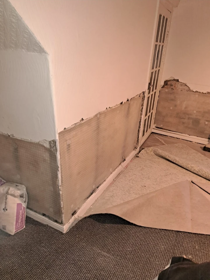 Bonding coat applied to Newcastle basement walls before cementitious tanking render